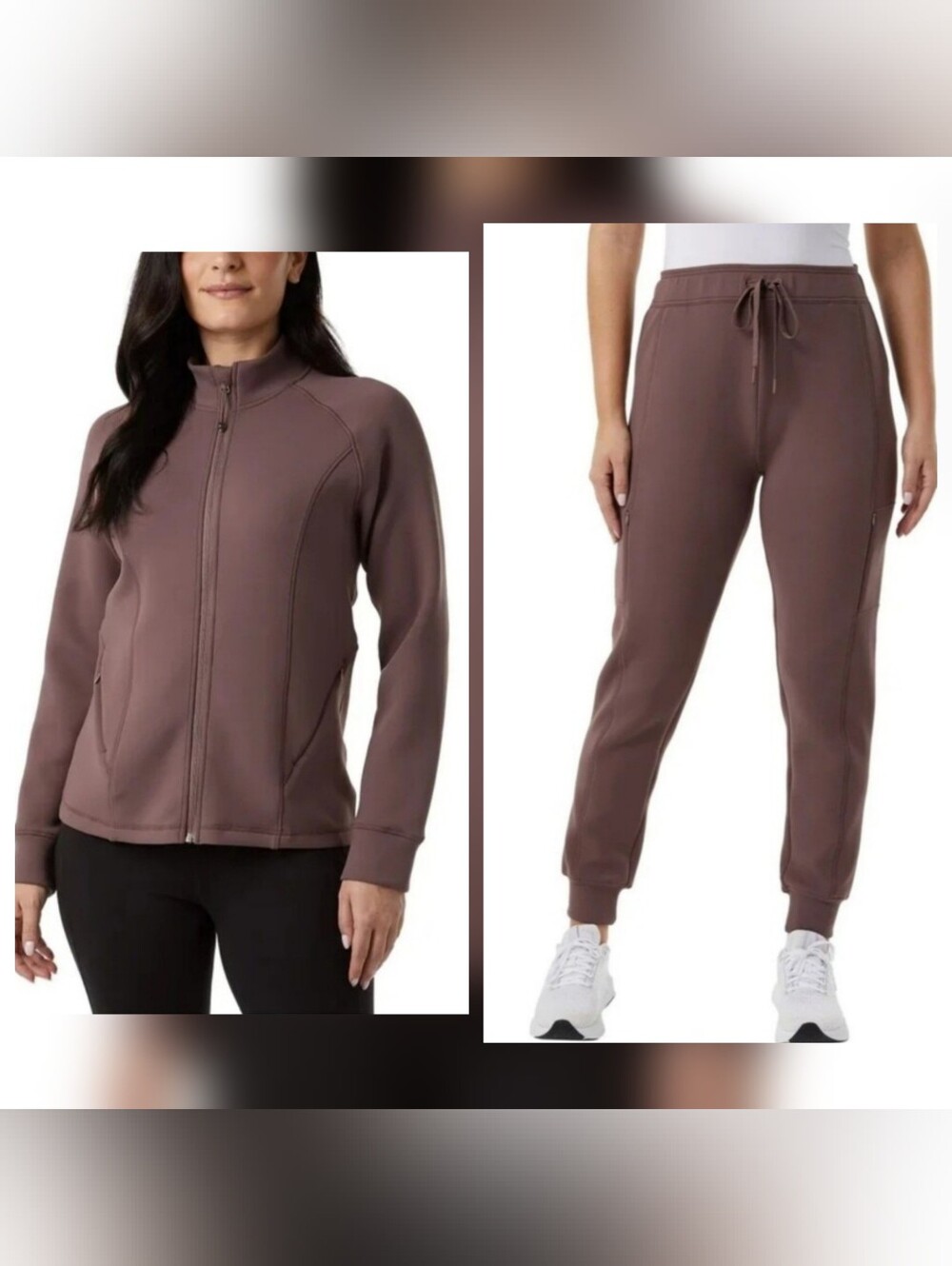 NEW! 32 Degree Heat Brown Full Zip Tech Jacket And Jogger Set Size XL